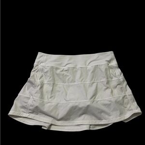 Lululemon White Pace Rival Skirt